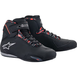 Alpinestars Sektor Chaussures de moto imperméables, noir-gris-rouge, taille 48 pour Hommes
