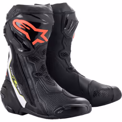 Alpinestars Supertech R Bottes de moto, noir-rouge-jaune, taille 40 pour Hommes