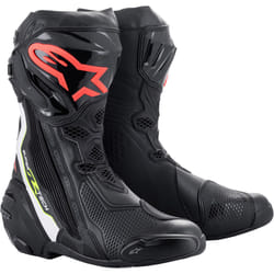 Alpinestars Supertech R Bottes de moto, noir-rouge-jaune, taille 45 pour Hommes