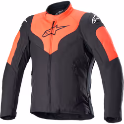 Alpinestars RX-3 Veste textile de moto imperméable à l’eau, noir-rouge, taille S pour Hommes