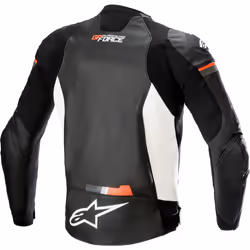 Alpinestars GP Force Airflow Veste en cuir de moto, noir-blanc-rouge, taille 52 pour Hommes