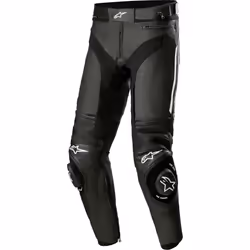 Alpinestars Missile V3 Pantalon en cuir de moto, noir-blanc, taille 52 pour Hommes