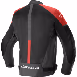 Alpinestars T-SP X Superair Veste textile de moto, noir-rouge, taille L pour Hommes
