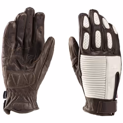 Blauer Banner Gants de moto, blanc-brun, taille L pour Hommes