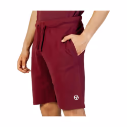 Short Homme Bordeaux Sergio Tacchini - Taille élastique - 100% Coton