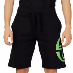 Short Homme Noir Sergio Tacchini Pollici - Vert - Taille élastique - 100% Coton