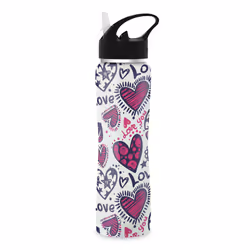 The Steel Bottle TSBMW44LOV, 500 ml, Utilisation quotidienne, Multicolore, Acier, Love, Homme/femme