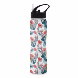 The Steel Bottle TSBMW46EXF, 500 ml, Utilisation quotidienne, Multicolore, Acier, Exotic Flowers, Homme/femme