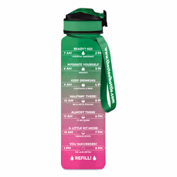 The Steel Bottle MWB1L1PG, 1000 ml, Utilisation quotidienne, Vert, Rose, Tritan, Bouchon à vis, Vert