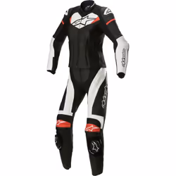 Alpinestars Stella GP Plus Costume de moto deux pièces pour dames, noir-blanc-rouge, taille 42 pour Femmes