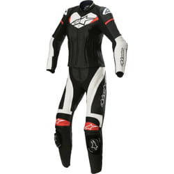 Alpinestars Stella GP Plus Costume de moto deux pièces pour dames, noir-blanc-rouge, taille 42 pour Femmes
