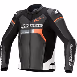 Alpinestars GP Force Airflow Veste en cuir de moto, noir-blanc-rouge, taille 50 pour Hommes
