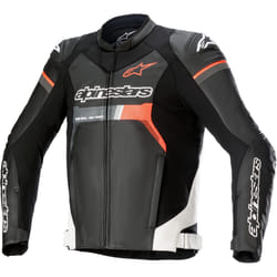 Alpinestars GP Force Airflow Veste en cuir de moto, noir-blanc-rouge, taille 54 pour Hommes