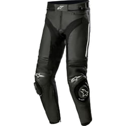 Alpinestars Missile V3 Pantalon en cuir de moto, noir-blanc, taille 46 pour Hommes