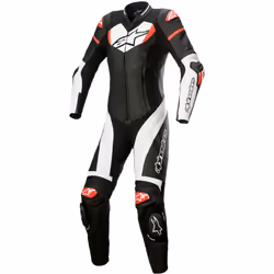 Alpinestars Stella GP Plus Costume de moto 1 pièce pour dames en cuir, noir-blanc-rouge, taille 46 pour Femmes