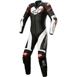 Alpinestars Stella GP Plus Costume de moto 1 pièce pour dames en cuir, noir-blanc-rouge, taille 48 pour Femmes