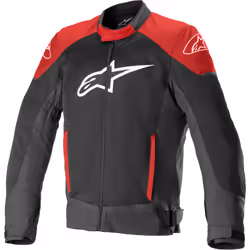 Alpinestars T-SP X Superair Veste textile de moto, noir-rouge, taille XL pour Hommes