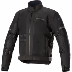 Alpinestars Crosshill WP Air Veste textile de moto, noir, taille L pour Hommes