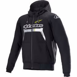 Alpinestars Chrome Ignition Veste textile de moto, noir-jaune, taille M pour Hommes