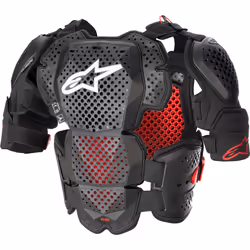 Alpinestars A-10 V2 Protecteur thoracique, noir-rouge, taille XS S pour Hommes