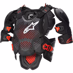 Alpinestars A-10 V2 Protecteur thoracique, noir-rouge, taille XL 2XL pour Hommes