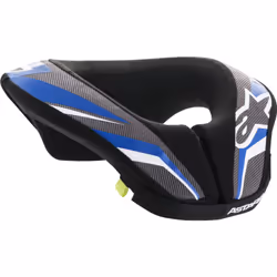 Alpinestars Sequence Garde-cou de motocross pour jeunes, noir-bleu, taille L XL