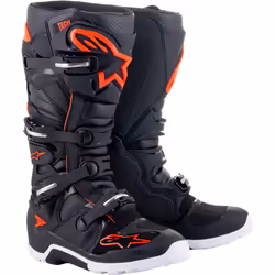 Alpinestars Tech 7 Enduro Bottes de moto, noir-blanc-rouge, taille 43 pour Hommes