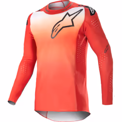 Alpinestars Supertech Risen Maillot de motocross, blanc-rouge, taille XL pour Hommes