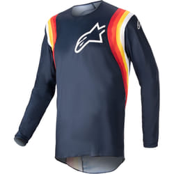 Alpinestars Fluid Corsa Maillot de motocross, rouge-bleu-jaune, taille L pour Hommes