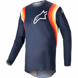Alpinestars Fluid Corsa Maillot de motocross, rouge-bleu-jaune, taille L pour Hommes