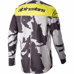Alpinestars Racer Tactical 2023 Maillot de motocross, gris-jaune, taille XL pour Hommes