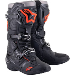 Alpinestars Tech 10 Bottes motocross, noir-rouge, taille 43 pour Hommes