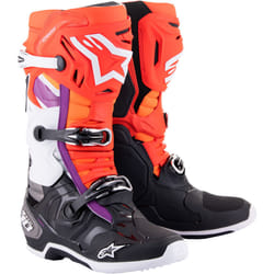 Alpinestars Tech 10 Bottes motocross, noir-blanc-rouge, taille 43 pour Hommes