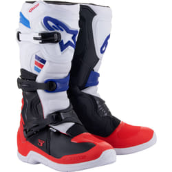 Alpinestars Tech 3 Bottes motocross, noir-blanc-rouge-bleu, taille 44 45 pour Hommes