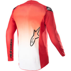 Alpinestars Supertech Risen Maillot de motocross, blanc-rouge, taille 2XL pour Hommes
