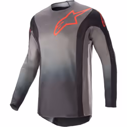 Alpinestars Techstar Sein Maillot de motocross, noir-gris-rouge, taille S pour Hommes