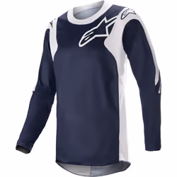 Alpinestars Racer Hoen Maillot de motocross, blanc-bleu, taille XL pour Hommes