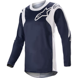 Alpinestars Racer Hoen Maillot de motocross, blanc-bleu, taille XL pour Hommes