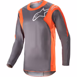 Alpinestars Racer Hoen Maillot de motocross, gris-orange, taille S pour Hommes