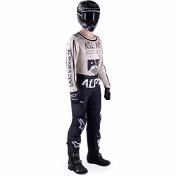 Alpinestars Racer Found Maillot de motocross, gris, taille M pour Hommes