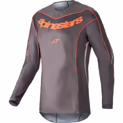 Alpinestars Fluid Lurv Maillot de motocross, gris-rouge, taille S pour Hommes - Vue supplémentaire 3