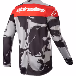 Alpinestars Racer Tactical 2023 Maillot de motocross pour les jeunes, gris-rouge, taille L