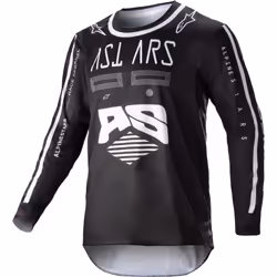 Alpinestars Racer Found Maillot de motocross pour jeunes, noir-blanc, taille M