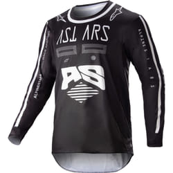 Alpinestars Racer Found Maillot de motocross pour jeunes, noir-blanc, taille M