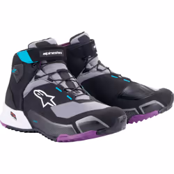 Alpinestars Stella CR-X Drystar Chaussures de moto pour dames, noir-gris-pourpre, taille 44 pour Femmes