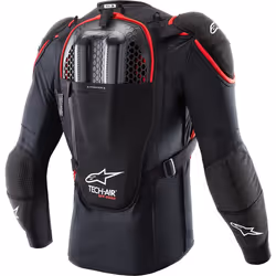 Alpinestars Tech-Air Off-Road Chemise de protection d’airbag, noir-rouge, taille M pour Hommes