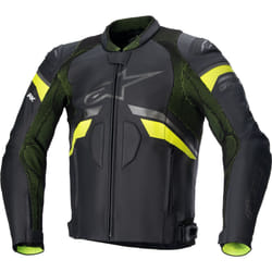 Alpinestars GP Plus R V3 Rideknit Veste en cuir de moto, noir-jaune, taille 52 pour Hommes