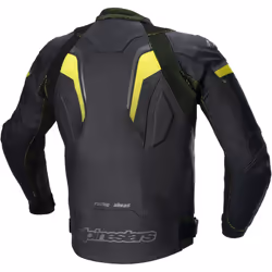 Alpinestars GP Plus R V3 Rideknit Veste en cuir de moto, noir-jaune, taille 52 pour Hommes
