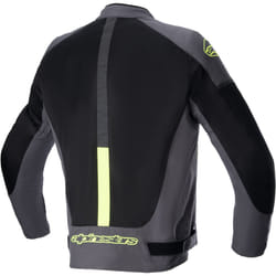 Alpinestars T-SP X Superair Veste textile de moto, noir-gris-jaune, taille XL pour Hommes