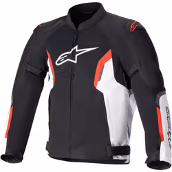 Alpinestars AST-1 V2 Air Veste textile moto, noir-blanc-rouge, taille M pour Hommes
